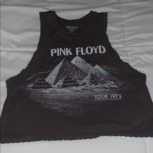 Pinky Floyd crop tank top